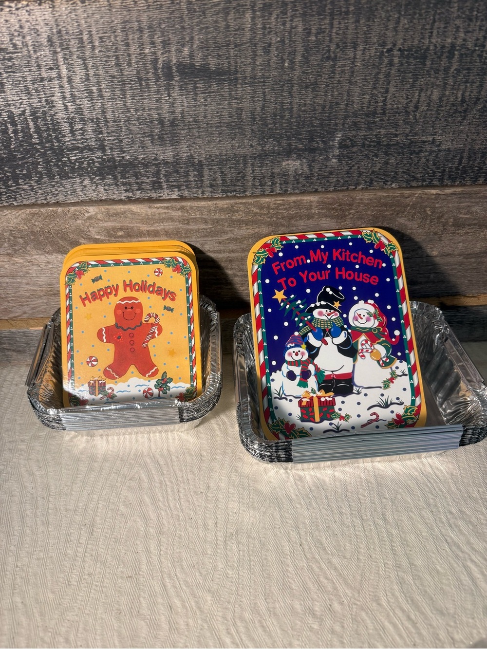 Holiday Baking Tins – Set of 24 | 12 Small & 12 Large